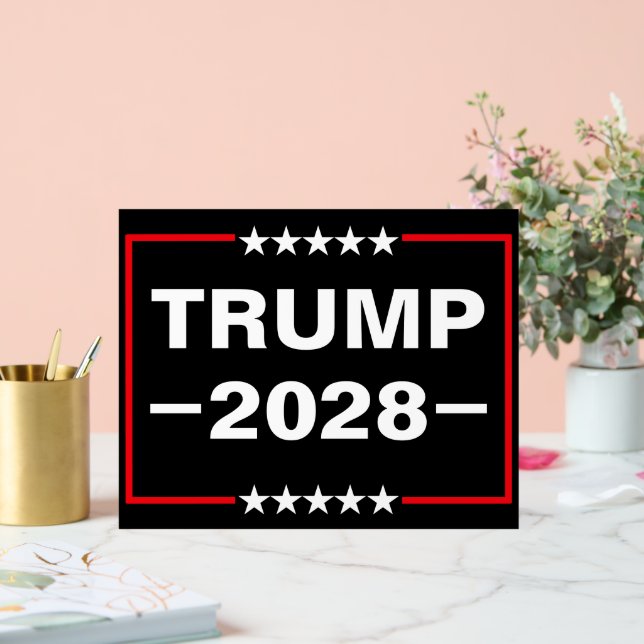 Panneau En Acrylique Donald Trump Président 2028 (Mariage)