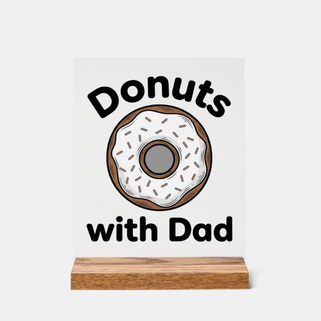 Panneau En Acrylique Donuts avec Papa Conception de chemise de beignet  (Recto)