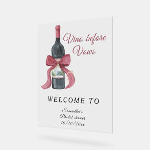Panneau En Acrylique Douce aquarelle de mariage Vin Arc d'accueil 