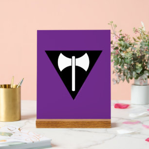 Panneau En Acrylique Drapeau de fierté lesbienne SlipperyJoe puissant s
