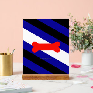 Panneau En Acrylique Drapeau de la fierté de jeu de chiots de SlipperyJ