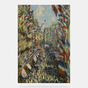 Panneau En Acrylique Drapeau français vintage Monet Art de rue parisien