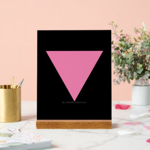 Panneau En Acrylique Drapeau triangle rose de SlipperyJoe's symbole ros