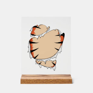 Panneau En Acrylique Drôle Halloween Cool Drôle Halloween Pour Tigre