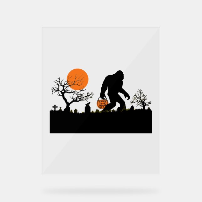 Panneau En Acrylique Drôle Sasquatch Bigfoot Halloween T-shirt costume (Recto)