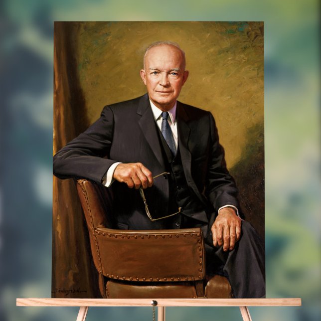 Panneau En Acrylique Dwight Eisenhower Président Portrait de la Maison  (Neutre)
