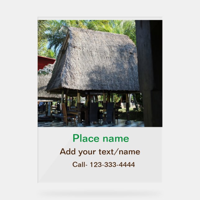 Panneau En Acrylique eau océan plage photo ajouter nom texte place été (Recto)