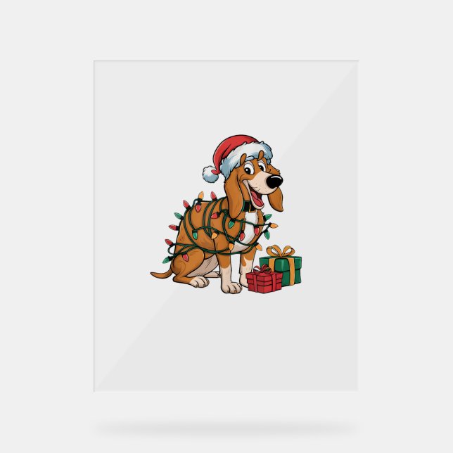Panneau En Acrylique Éclairage de Noël Père Noël Treeing Walker Coonhou (Recto)