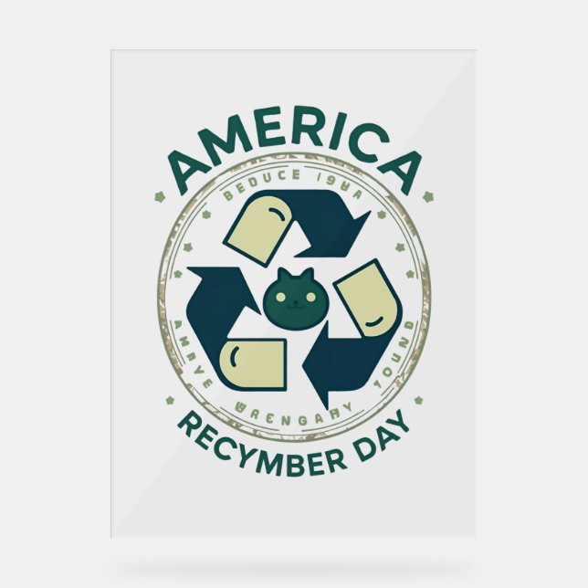 Panneau En Acrylique Eco Warrior Recycle Day Shirt (Recto)