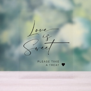 Panneau En Acrylique Élégant amour minimaliste est la faveur de mariage