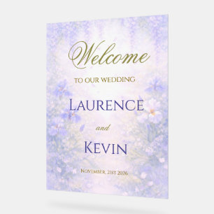 Panneau En Acrylique Elegant Botanical Wedding 