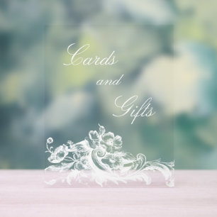 Panneau En Acrylique Élégant classique Rococo Floral