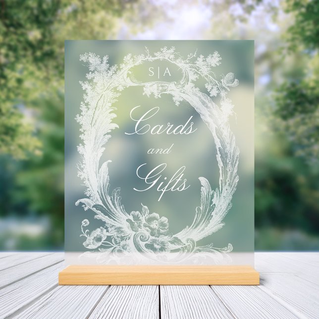 Panneau En Acrylique Élégant classique Rococo Floral (Créateur téléchargé)