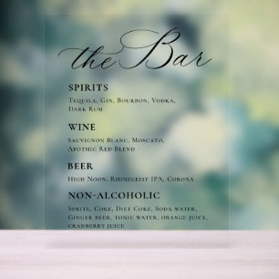 Panneau En Acrylique Élégant cocktail signature minimaliste Mimosa Bar