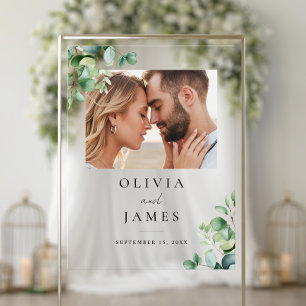 Panneau En Acrylique Elégant Eucalyptus Mariage photo