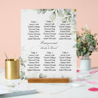 Panneau En Acrylique Elegant “Find Your Seat” Wedding Sign