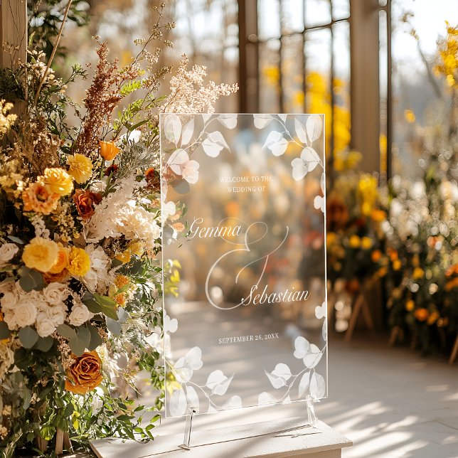 Panneau En Acrylique Élégant Mariage botanique d'automne (Créateur téléchargé)