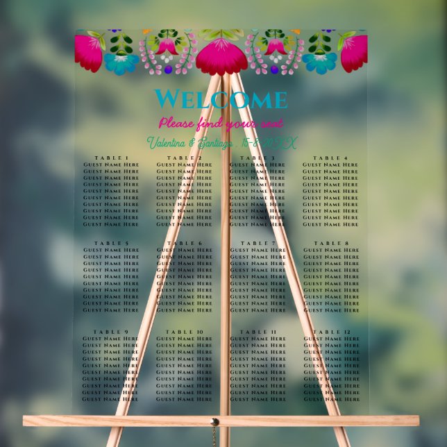 Panneau En Acrylique Élégant Mariage de fiesta (Neutre)