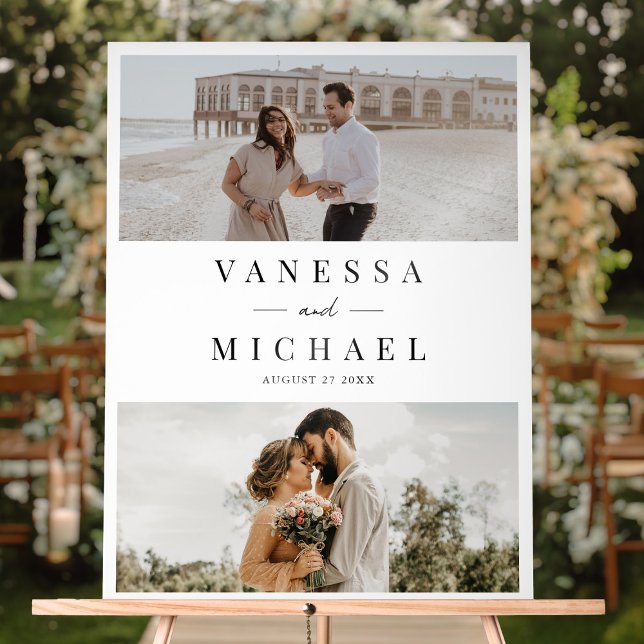 Panneau En Acrylique Élégant Mariage photo simple (Créateur téléchargé)