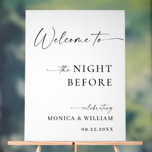 Panneau En Acrylique Elegant Minimalist WELCOME Rehearsal Dinner