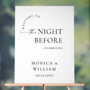 Panneau En Acrylique Elegant Minimalist WELCOME Rehearsal Dinner