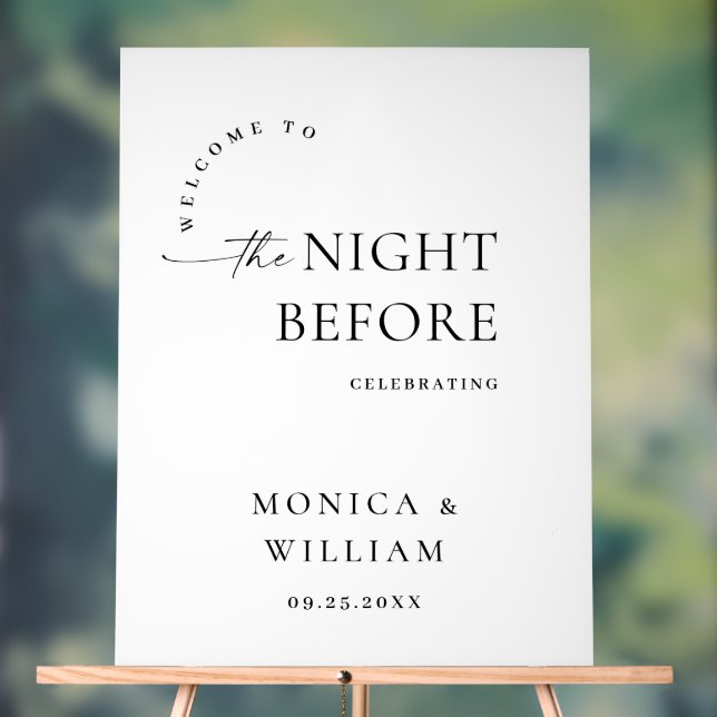 Panneau En Acrylique Elegant Minimalist WELCOME Rehearsal Dinner (Neutre)