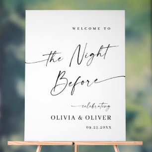 Panneau En Acrylique Elegant Minimalist WELCOME Rehearsal Dinner