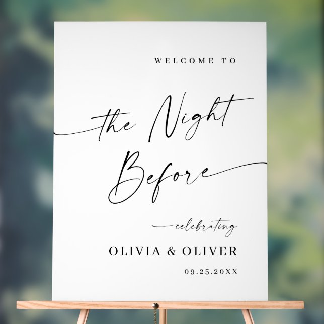 Panneau En Acrylique Elegant Minimalist WELCOME Rehearsal Dinner (Neutre)