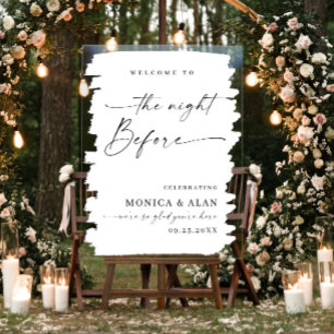 Panneau En Acrylique Elegant Minimalist WELCOME Rehearsal Dinner