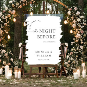 Panneau En Acrylique Elegant Minimalist WELCOME Rehearsal Dinner