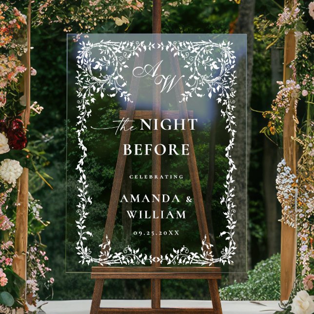 Panneau En Acrylique Elegant Minimalist WELCOME Rehearsal Dinner (Créateur téléchargé)