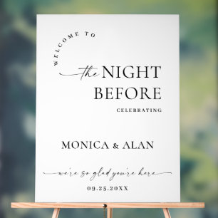 Panneau En Acrylique Elegant Minimalist WELCOME Rehearsal Dinner