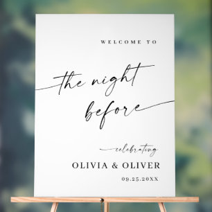 Panneau En Acrylique Elegant Minimalist WELCOME Rehearsal Dinner