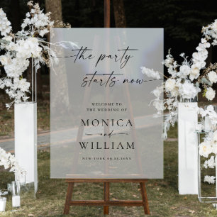 Panneau En Acrylique Élégant minimaliste Mariage d'accueil