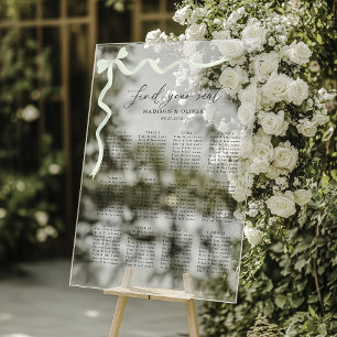 Panneau En Acrylique Élégant Tableau de Siège de Mariage en Acrylique a