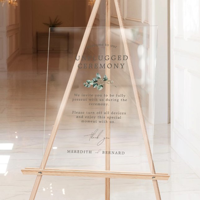 Panneau En Acrylique Élégante cérémonie de débranchement du Mariage bot (Créateur téléchargé)