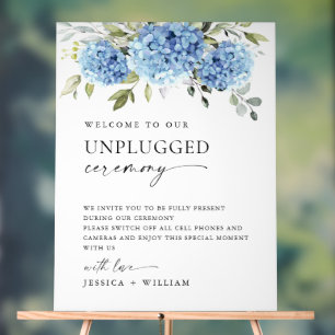 Panneau En Acrylique Élégante cérémonie Mariage débranchée de Blue Hydr