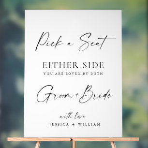 Panneau En Acrylique Élégante cérémonie minimaliste de Mariage de calli