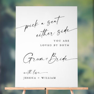 Panneau En Acrylique Élégante cérémonie minimaliste de Mariage de calli