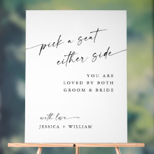 Panneau En Acrylique Élégante cérémonie minimaliste de Mariage de calli