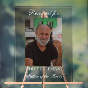 Panneau En Acrylique Élégante Chaise commémorative de mariage Vignette 