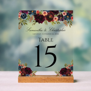 Panneau En Acrylique Elégante table de réception de mariage floral Bour