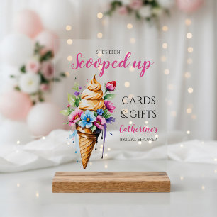 Panneau En Acrylique Elle a été ramassée Fête de mariage avec glace
