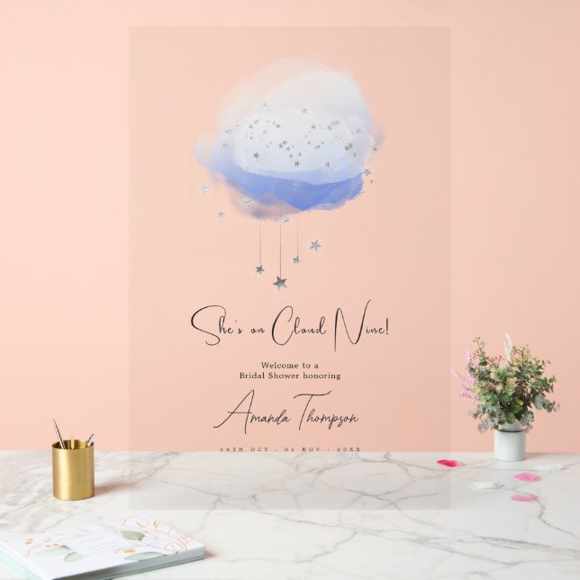 Panneau En Acrylique Elle est au septième ciel Fête de mariage Cloud Ni (Mariage)
