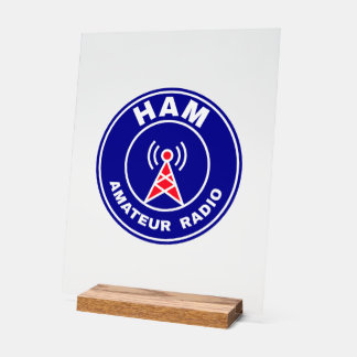 Panneau En Acrylique Emblème de l'opérateur de la station de radio amat