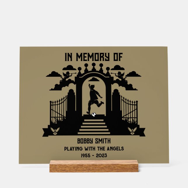 Panneau En Acrylique En Mémoire Des Funérailles Des Golfeurs (Recto)