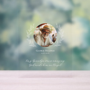 Panneau En Acrylique En Souvenir Affectueux Cadeau de Citation Photo