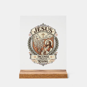 Panneau En Acrylique Encens de Jésus Prière qui s'élève Encens de Jésus