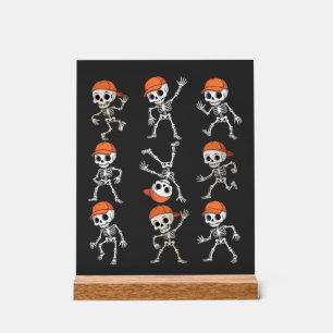 Panneau En Acrylique Enfants Danse Squelette Halloween