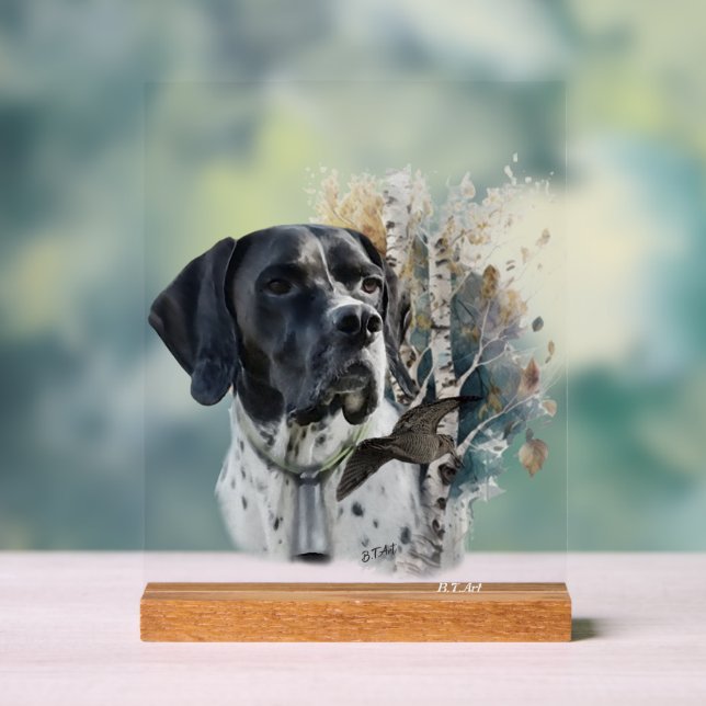 Panneau En Acrylique English Pointer  (Neutre)